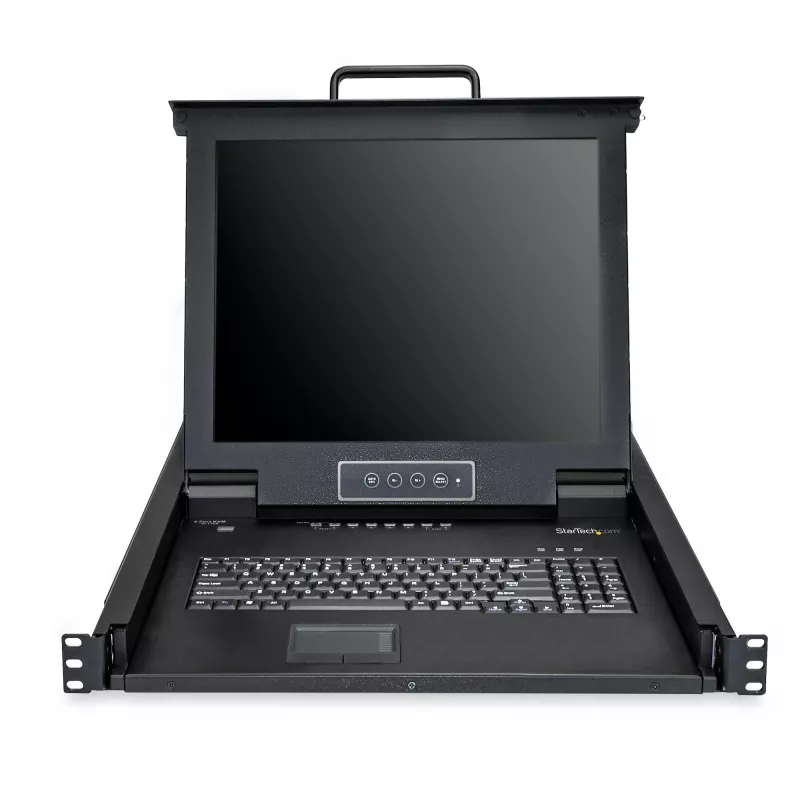 StarTech.com consola KVM de 8 portas para rack com cabos de 1,8 m - switch KVM integrado com monitor LCD de 17 polegadas - gaveta KVM LCD 1U completa - KVM OSD - durável com 50.000 horas de MTBF - suporte USB + VGA