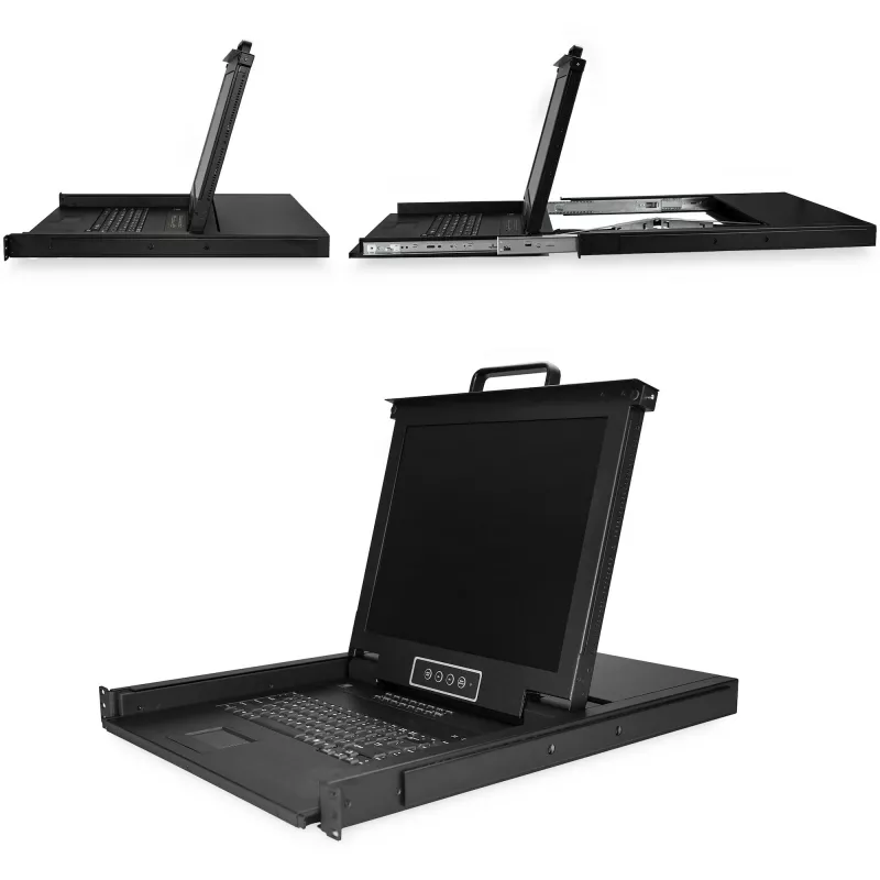 StarTech.com consola KVM de 16 portas para rack com cabos de 1,8 m – switch KVM integrado com monitor LCD de 17 polegadas – gaveta KVM LCD 1U completa – KVM OSD – fiável, 50.000 horas de MTBF – suporte USB e VGA