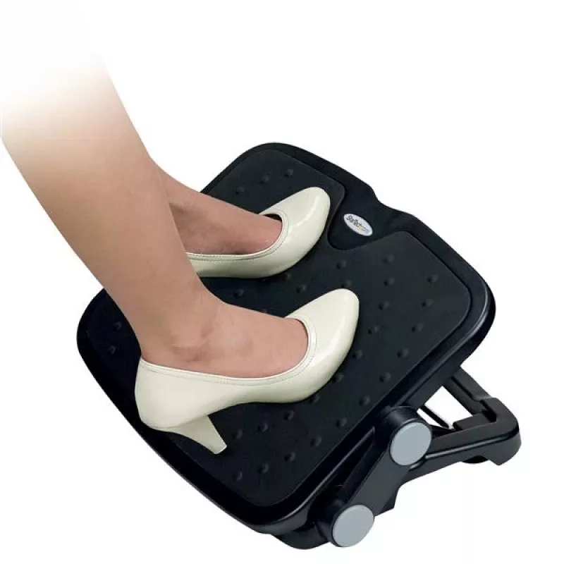 StarTech.com Apoio de pés ajustável para secretária, Preto, Alumínio, Plástico, -30 - 0°, RoHS, TAA, REACH, CE, 45 cm, 35 cm
