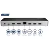 StarTech.com Dock USB-C – HDMI e DisplayPort para monitor duplo 4K 30 Hz – Docking station para portátil USB Type-C 60 W Power Delivery, SD, hub USB-A 3.0 de 4 portas, GbE, Áudio – Compatível com Thunderbolt 3