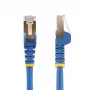 StarTech.com Cabo Ethernet CAT6a de 3m – 10 Gigabit blindado, snagless RJ45, 100W PoE, Patch – Cabo de rede 10GbE STP com alívio de tensão – Azul, testado individualmente / cablagem certificada UL / TIA