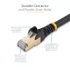 StarTech.com Cabo Ethernet CAT6a de 3m – 10 Gigabit Blindado Snagless RJ45 100W PoE Patch – Cabo de rede 10GbE STP com alívio de tensão – Preto testado individualmente/cablagem certificada UL/TIA