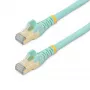 StarTech.com Cabo Ethernet CAT6a de 1 m – 10 Gigabit blindado snagless RJ45 100W PoE Patch – Cabo de rede 10GbE STP com alívio de tensão – Aqua testado individualmente/cablagem certificada UL/TIA