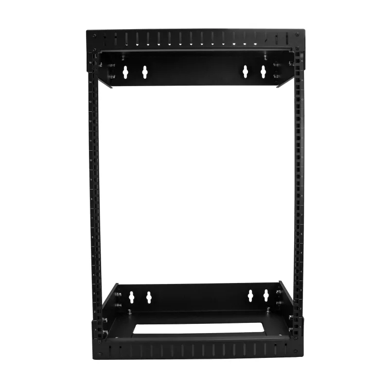 StarTech.com Armário de rede de parede 15U 19 polegadas – Profundidade ajustável 12–20 polegadas Armário de sala de servidores open-frame de 2 postes para AV/dados/IT/comunicações/informática/dispositivos de comutação com porcas gaiola e parafusos