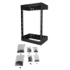 StarTech.com Armário de rede de parede 15U 19 polegadas – Profundidade ajustável 12–20 polegadas Armário de sala de servidores open-frame de 2 postes para AV/dados/IT/comunicações/informática/dispositivos de comutação com porcas gaiola e parafusos