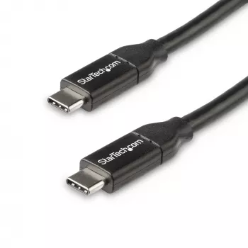 StarTech.com Cabo USB-C para USB-C com 5A PD - M/M - 0,5 m - USB 2.0 - Certificado USB-IF