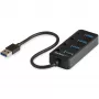 StarTech.com Hub USB 3.0 de 4 portas – USB-A para 4x USB 3.0 Tipo A com interruptores individuais de ligar/desligar por porta – SuperSpeed 5 Gbit/s USB 3.1/3.2 Gen 1 – alimentado por barramento USB – portátil – cabo fixo de 25 cm~Hub USB 3.0 de 4 portas – USB-A para 4x USB 3.0 Tipo A com interruptores individuais de ligar/desligar por porta – SuperSpeed USB 3.2 Gen 1 (5 Gbit/s) – alimentado por