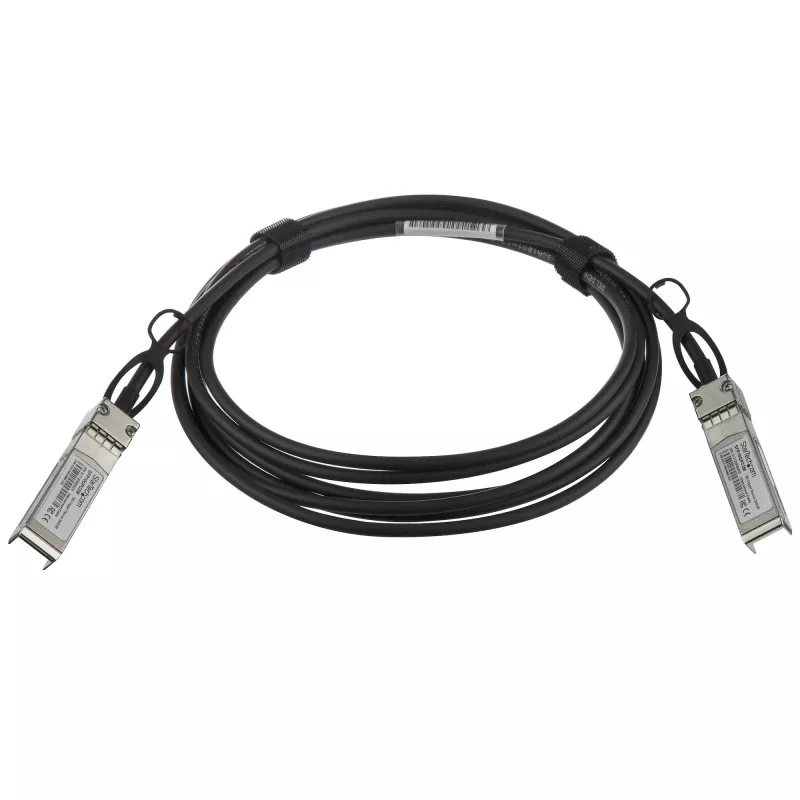 StarTech.com Cabo Twinax de ligação direta SFP+ para SFP+ 10G de 3m compatível com MSA Uncoded - DAC de cobre SFP+ 10 GbE 10 Gbps Transceptor passivo de baixo consumo Módulo DAC