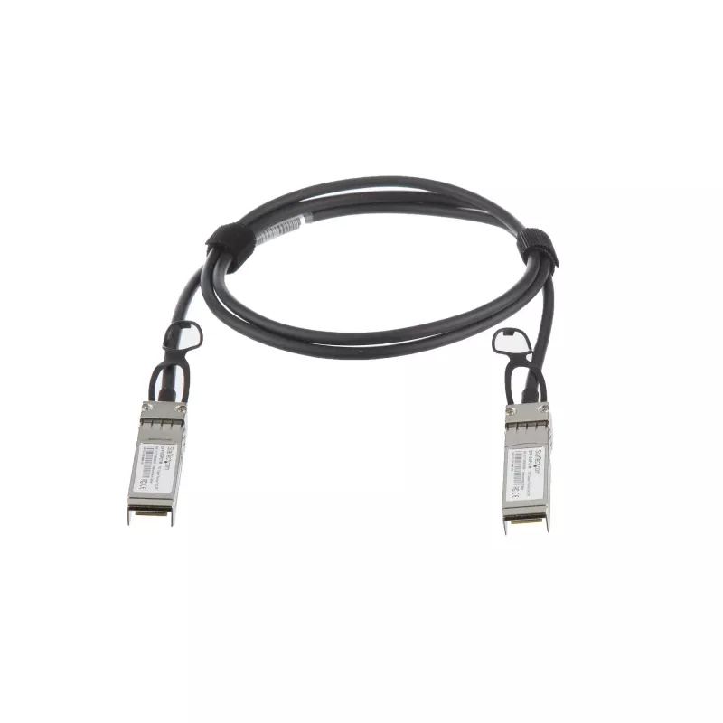 StarTech.com Cabo Twinax de ligação direta SFP+ para SFP+ 10G de 1m compatível com MSA Uncoded – DAC de cobre SFP+ 10 GbE 10 Gbps Transceptor passivo de baixo consumo Módulo DAC