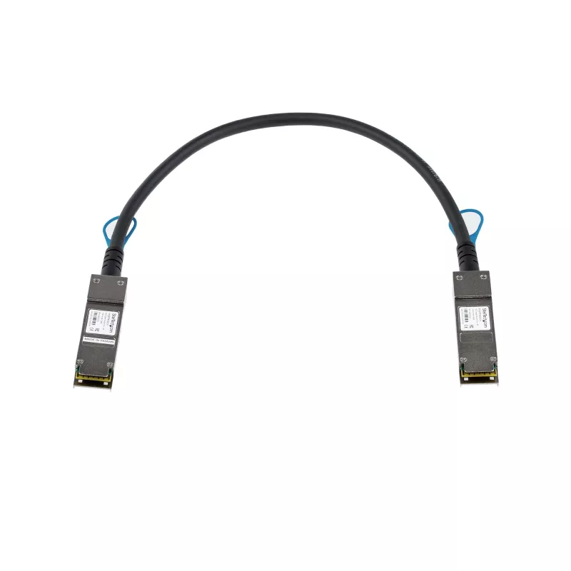 StarTech.com Cabo de ligação direta Twinax QSFP+ para QSFP+ 40G de 0,5m compatível com Juniper EX-QSFP-40GE-DAC-50CM – DAC de cobre QSFP+ 40GbE 40 Gbps Transceptor passivo de baixo consumo Módulo DAC