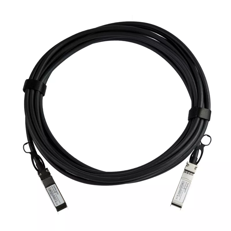 StarTech.com MSA Uncoded Compatível 5m 10G SFP+ para SFP+ Cabo Breakout de Ligação Direta Twinax – 10 GbE SFP+ DAC de Cobre 10 Gbit/s Módulo Transceptor Passivo de Baixo Consumo
