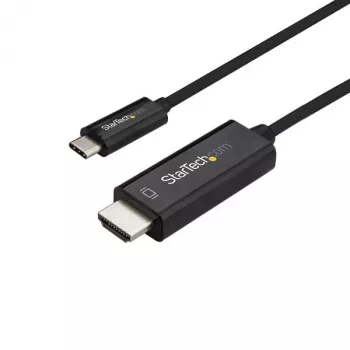StarTech.com 1,8 m (6 ft.) Cabo USB-C para HDMI – 4K 60 Hz Cabo Adaptador de Vídeo USB Type-C para HDMI 2.0 – Compatível com Thunderbolt 3 – Portátil para Monitor/Display HDMI – DP 1.2 Alt Mode HBR2 – Preto