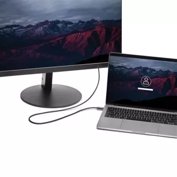 StarTech.com 1,8 m (6 ft.) Cabo USB-C para HDMI – 4K 60 Hz Cabo Adaptador de Vídeo USB Type-C para HDMI 2.0 – Compatível com Thunderbolt 3 – Portátil para Monitor/Display HDMI – DP 1.2 Alt Mode HBR2 – Preto