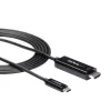 StarTech.com 1,8 m (6 ft.) Cabo USB-C para HDMI – 4K 60 Hz Cabo Adaptador de Vídeo USB Type-C para HDMI 2.0 – Compatível com Thunderbolt 3 – Portátil para Monitor/Display HDMI – DP 1.2 Alt Mode HBR2 – Preto
