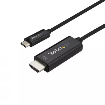 StarTech.com 0,91m Cabo USB-C para HDMI – 4K 60Hz Cabo Adaptador de Vídeo USB Type-C para HDMI 2.0 – Compatível com Thunderbolt 3 – Portátil para Monitor/Display HDMI – DP 1.2 Alt Mode HBR2 – Preto