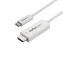 StarTech.com 3ft (1m) Cabo USB-C para HDMI – 4K 60Hz Cabo Adaptador de Vídeo USB Type-C para HDMI 2.0 – Compatível com Thunderbolt 3 – Portátil para Monitor/Display HDMI – DP 1.2 Alt Mode HBR2 – Branco