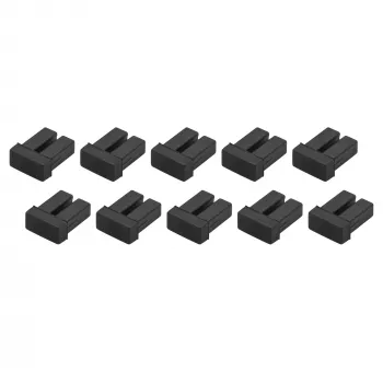 StarTech.com Capas de Proteção contra Poeira LC SFP - Pack de 10, LC, Borracha, Preto, Switch de Rede, 18 mm, 15 mm