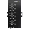 StarTech.com Hub Serial de 8 Portas Adaptador USB para RS232/RS485/RS422 – Hub Conversor Serial USB 2.0 para DB9 Industrial – Certificado IP30 – Hub Serial de Metal Montável em Calha DIN – Proteção ESD 15 kV