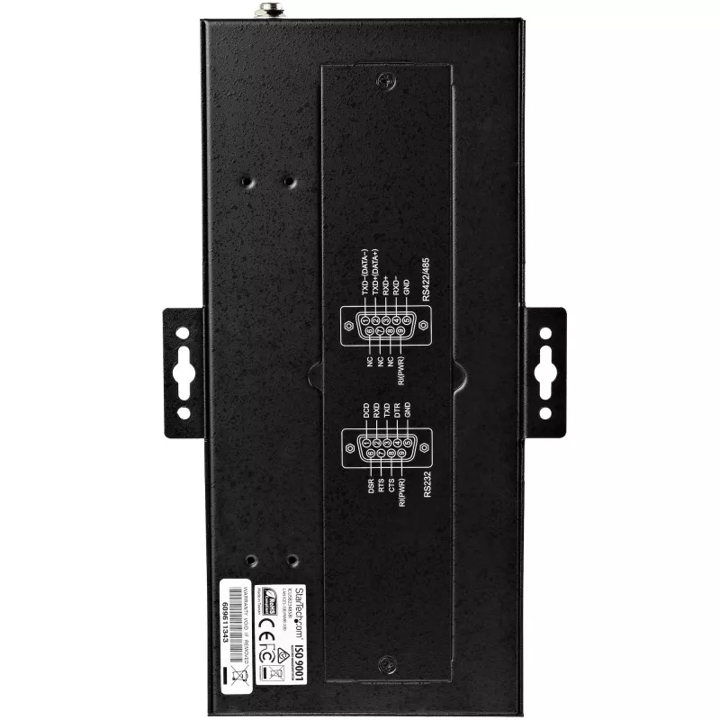 StarTech.com Hub Serial de 8 Portas Adaptador USB para RS232/RS485/RS422 – Hub Conversor Serial USB 2.0 para DB9 Industrial – Certificado IP30 – Hub Serial de Metal Montável em Calha DIN – Proteção ESD 15 kV