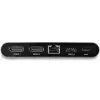 StarTech.com Dock USB-C – DisplayPort para Dois Monitores 4K – Mini Dock para Portátil – Passagem de Power Delivery 100 W – GbE, Hub USB-A de 2 Portas – Adaptador Multiportas USB Type-C – Cabo de 1 m