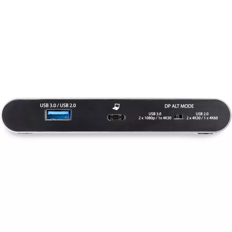 StarTech.com Dock USB-C – DisplayPort para Dois Monitores 4K – Mini Dock para Portátil – Passagem de Power Delivery 100 W – GbE, Hub USB-A de 2 Portas – Adaptador Multiportas USB Type-C – Cabo de 1 m