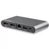 StarTech.com Dock USB-C – DisplayPort para Dois Monitores 4K – Mini Dock para Portátil – Passagem de Power Delivery 100 W – GbE, Hub USB-A de 2 Portas – Adaptador Multiportas USB Type-C – Cabo de 1 m