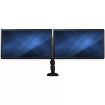 StarTech.com Braço de Montagem na Secretária para Dois Monitores - Barra Transversal - Montagem com Grampo de Mesa/Passagem de Cabos