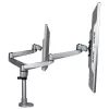 StarTech.com Suporte de Mesa para Dois Monitores – Braço de Monitor Articulado Premium – Monitores VESA até 30 polegadas – Suporte de Monitor Ajustável em Altura – Rotativo/Inclinável/Orientável – Grampo/Passagem de Mesa – Prateado