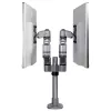 StarTech.com Suporte de Mesa para Dois Monitores – Braço de Monitor Articulado Premium – Monitores VESA até 30 polegadas – Suporte de Monitor Ajustável em Altura – Rotativo/Inclinável/Orientável – Grampo/Passagem de Mesa – Prateado