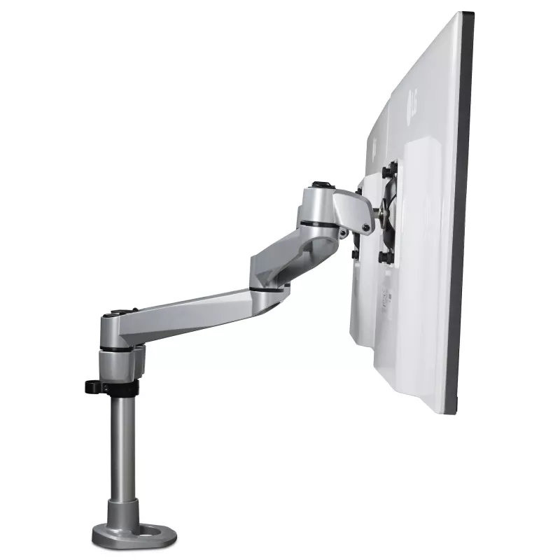 StarTech.com Suporte de Mesa para Dois Monitores – Braço de Monitor Articulado Premium – Monitores VESA até 30 polegadas – Suporte de Monitor Ajustável em Altura – Rotativo/Inclinável/Orientável – Grampo/Passagem de Mesa – Prateado