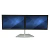 StarTech.com Suporte para Dois Monitores – Suporte de Mesa Ergonómico Autónomo para Dois Monitores VESA de 24 Polegadas – Ajuste de Altura Sincronizado – Montagem Dupla em Mastro – Prateado
