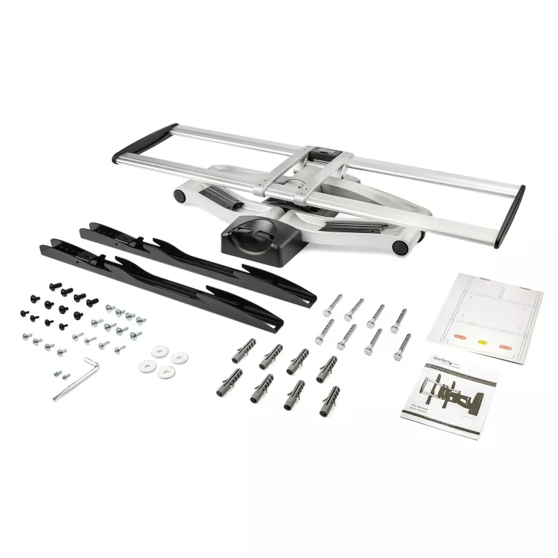 StarTech.com Suporte de Parede para TV Totalmente Articulado – Suporte de Parede para TV Orientável de Alta Capacidade para Ecrãs VESA de 32 a 75 Polegadas (165 lb/75 kg) – Braço Inclinável/Orientável Universal Ajustável para Ecrãs Planos – Prateado