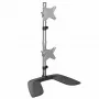 StarTech.com Suporte Vertical para Dois Monitores – Suporte de Secretária Ergonómico para Dois Monitores Empilhados até 27 Polegadas, Suporte VESA – Suporte de Monitor Universal Autónomo – Ajustável em Altura – Prateado