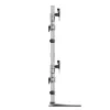 StarTech.com Suporte de Secretária para Quatro Monitores - Braço Ergonómico VESA para 4 Monitores (2x2) até 32 Polegadas - Suporte de Montagem em Mastro Universal Ajustável Autónomo - Ajustável em Altura/Inclinável/Orientável/Rotativo - Prateado