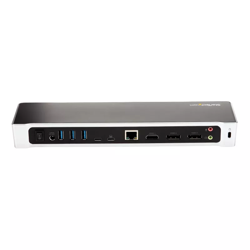 StarTech.com Dock USB-C 4K, Dock para Três Monitores UHD 4K, Mac & Windows, USB-C para HDMI & DisplayPort, Power Delivery 100W, Hub USB 5Gbit/s de 5 Portas – TAA