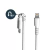 StarTech.com 6 Pés (2m) Cabo USB-A para Lightning Branco Robusto – Cabo de Carregamento/Sincronização USB Type-A para Lightning Robusto de Fibra Aramid – Certificado Apple MFi iPad/iPhone 12