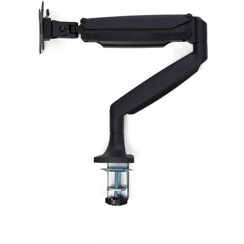 StarTech.com Braço de Monitor de Secretária – Braço de Monitor VESA Ergonómico Robusto – Ecrã Único de 9 kg – Totalmente Articulado, Ajustável em Altura, Articulado – Alumínio – Grampo C/Passagem – Preto
