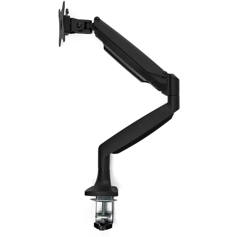 StarTech.com Braço de Monitor de Secretária – Braço de Monitor VESA Ergonómico Robusto – Ecrã Único de 9 kg – Totalmente Articulado, Ajustável em Altura, Articulado – Alumínio – Grampo C/Passagem – Preto