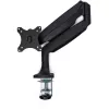 StarTech.com Braço de Monitor de Secretária – Braço de Monitor VESA Ergonómico Robusto – Ecrã Único de 9 kg – Totalmente Articulado, Ajustável em Altura, Articulado – Alumínio – Grampo C/Passagem – Preto