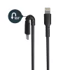 StarTech.com 6 Pés (2 m) Cabo USB-A para Lightning Preto Robusto – Cabo de Carregamento/Sincronização USB Type-A para Lightning Robusto de Fibra Aramid – Certificado Apple MFi para iPad/iPhone 12