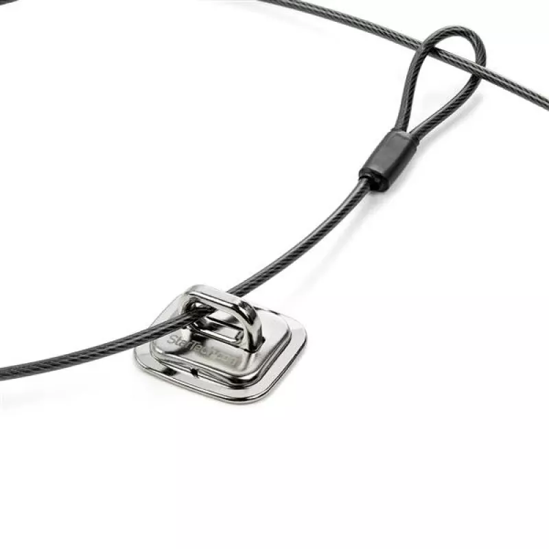 StarTech.com Âncora de Cabo de Segurança para Portátil – Liga de Zinco, Âncora, Prateado, 1 Unid., Aço, 44 mm, 45,8 mm