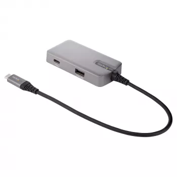 StarTech.com Adaptador Multiportas USB-C – USB-C para HDMI 2.0 4K 60Hz, Passagem de Power Delivery 100 W – Hub USB de 3 Portas 10 Gbit/s – Mini Dock USB Type-C Portátil – Cabo de 25 cm
