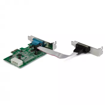 StarTech.com Placa Adaptadora Serial PCI Express RS232 de 2 Portas – Controlador Anfitrião Serial PCIe RS232 – PCIe para Serial DB9 – UART 16950 – Placa de Expansão Low-Profile – Windows & Linux