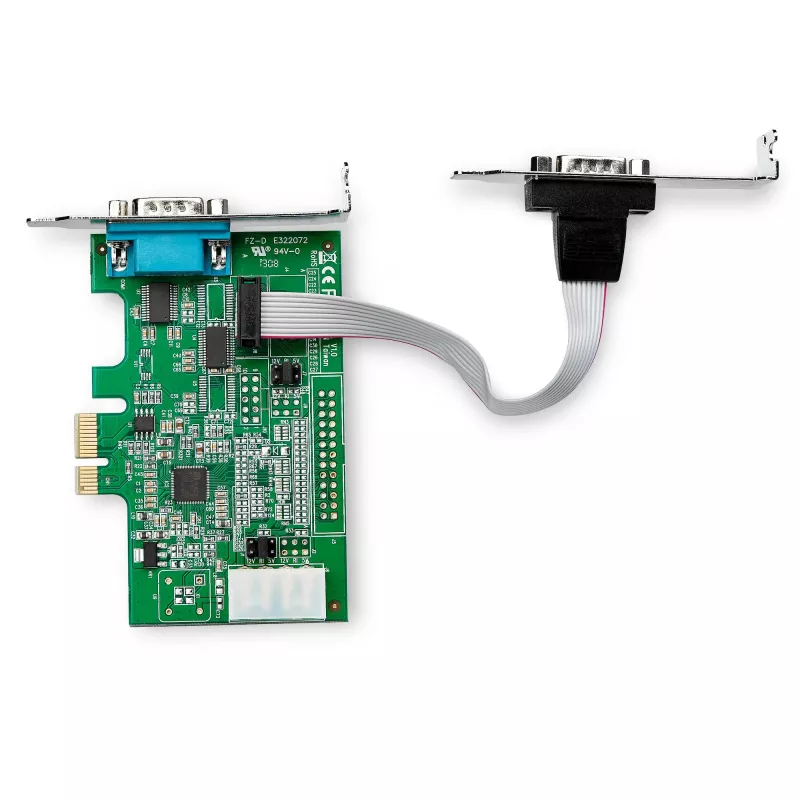 StarTech.com Placa Adaptadora Serial PCI Express RS232 de 2 Portas – Controlador Anfitrião Serial PCIe RS232 – PCIe para Serial DB9 – UART 16950 – Placa de Expansão Low-Profile – Windows & Linux