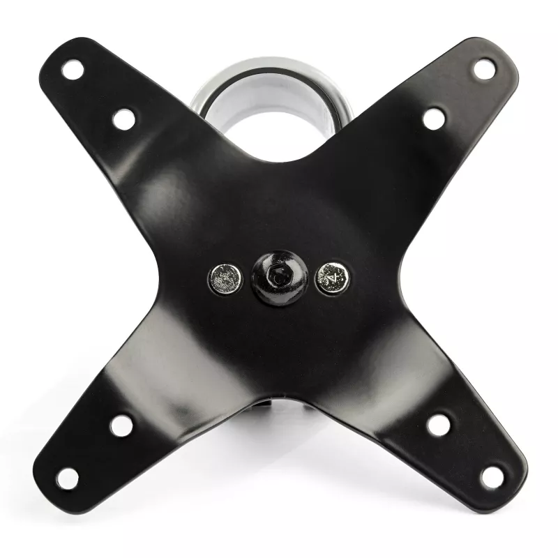 StarTech.com Braço de Monitor Quádruplo para Montagem em Secretária – Suporte de 4 Monitores Articulado Premium 2x2 até 30 Polegadas – Montagem em Mastro Ergonómica Ajustável em Altura – Inclinar/Orientar/Rotar – Grampo C/Passagem de Mesa – Prateado