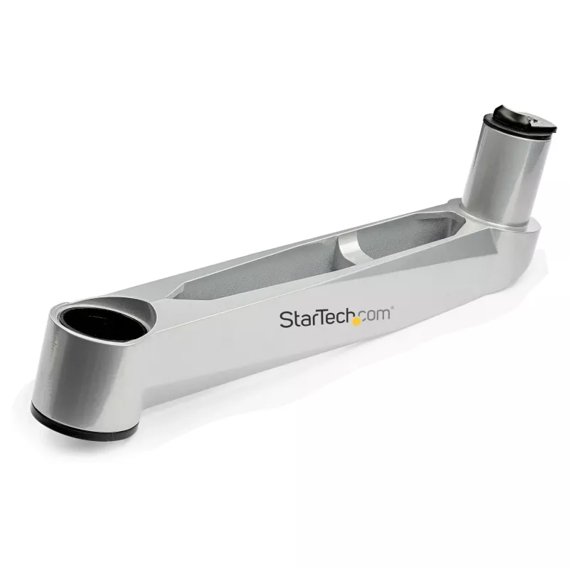 StarTech.com Braço de Monitor Quádruplo para Montagem em Secretária – Suporte de 4 Monitores Articulado Premium 2x2 até 30 Polegadas – Montagem em Mastro Ergonómica Ajustável em Altura – Inclinar/Orientar/Rotar – Grampo C/Passagem de Mesa – Prateado
