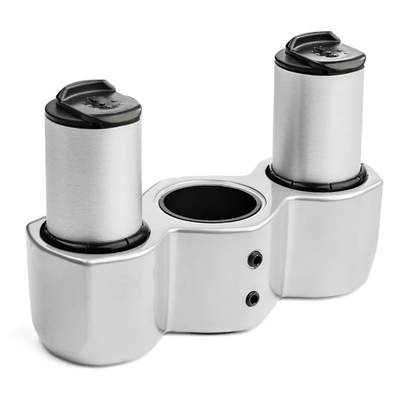 StarTech.com Braço de Monitor Quádruplo para Montagem em Secretária – Suporte de 4 Monitores Articulado Premium 2x2 até 30 Polegadas – Montagem em Mastro Ergonómica Ajustável em Altura – Inclinar/Orientar/Rotar – Grampo C/Passagem de Mesa – Prateado
