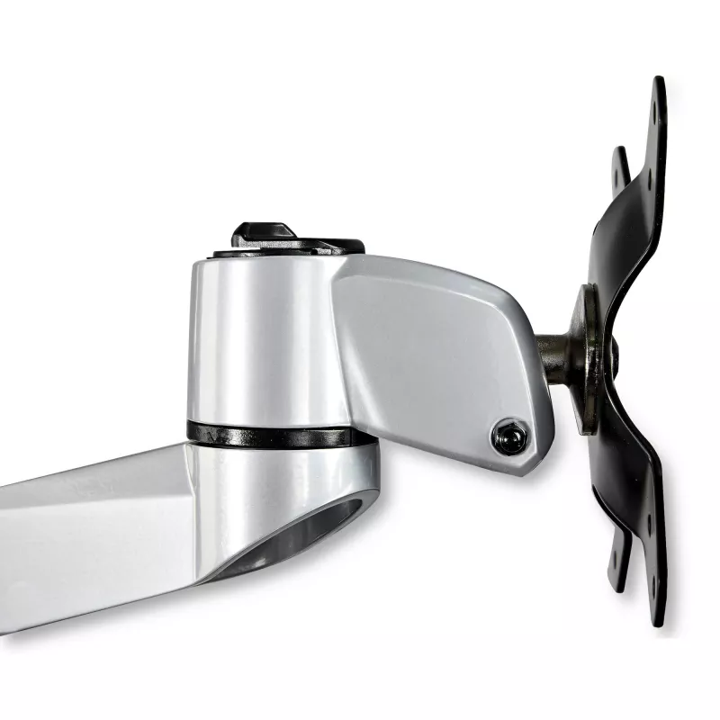 StarTech.com Braço de Monitor Quádruplo para Montagem em Secretária – Suporte de 4 Monitores Articulado Premium 2x2 até 30 Polegadas – Montagem em Mastro Ergonómica Ajustável em Altura – Inclinar/Orientar/Rotar – Grampo C/Passagem de Mesa – Prateado