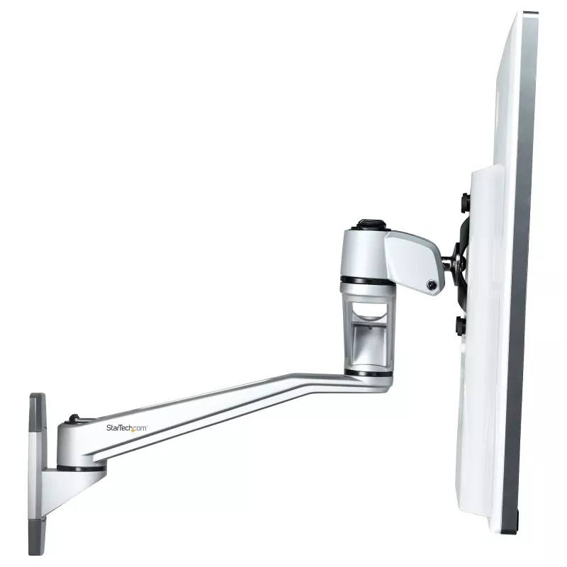 StarTech.com Suporte de Parede para Braço de Monitor - Braço de Monitor de Parede VESA Ergonómico Articulado - 20 Polegadas (52 cm) de Comprimento - Ecrã Único até 34 Polegadas - Orientável/Inclinável/Rotativo - Suporte de Ecrã Ajustável