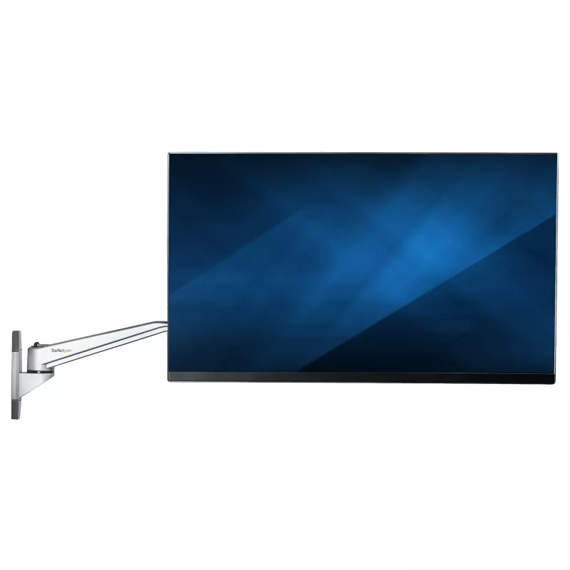 StarTech.com Suporte de Parede para Braço de Monitor - Braço de Monitor de Parede VESA Ergonómico Articulado - 20 Polegadas (52 cm) de Comprimento - Ecrã Único até 34 Polegadas - Orientável/Inclinável/Rotativo - Suporte de Ecrã Ajustável